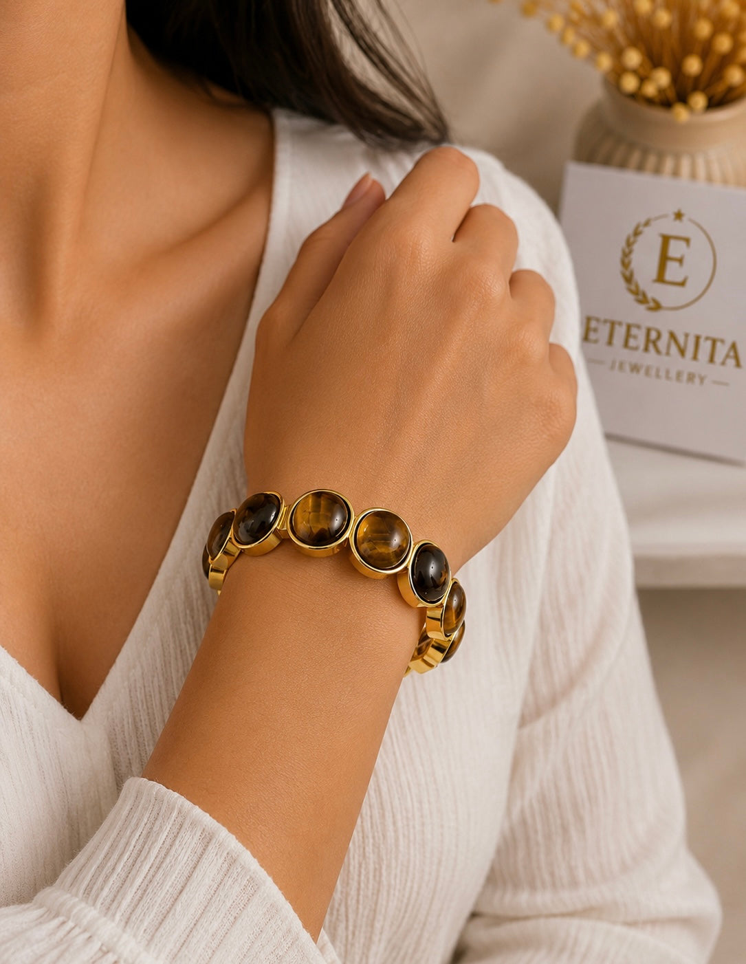 Bracelet Élégance Œil de Tigre