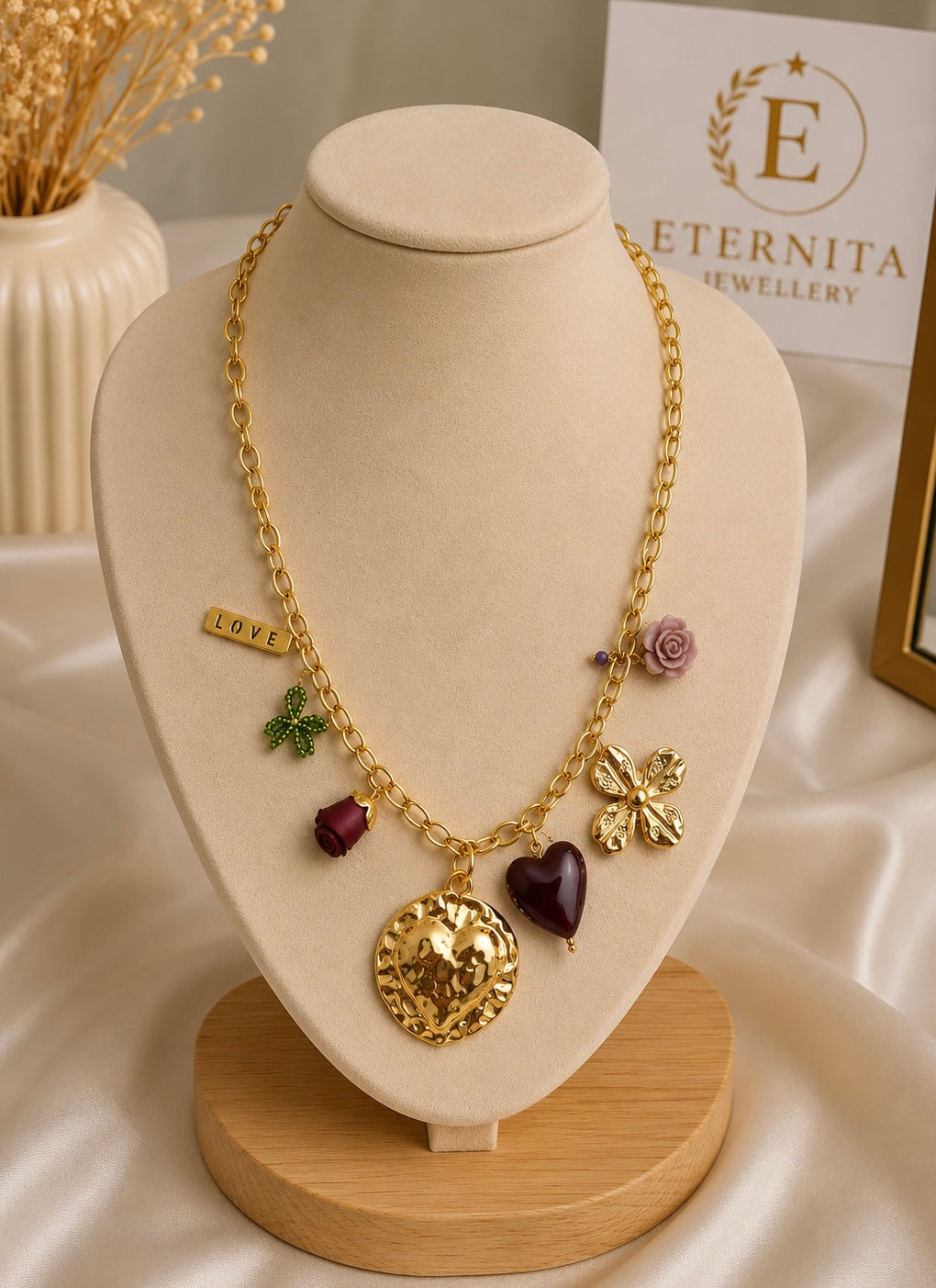 Collier Charms Romantique Doré