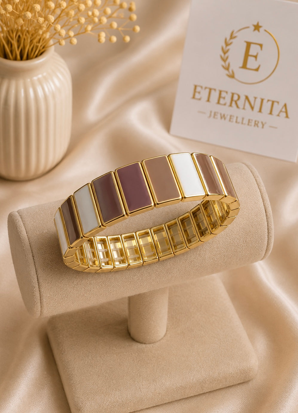Bracelet Élégance Rose Poudré
