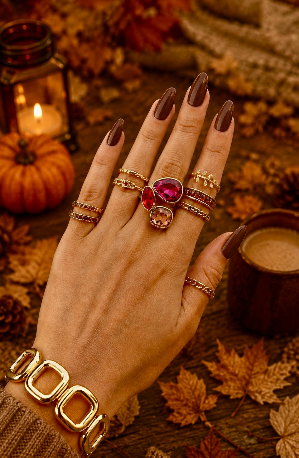 Bague Réglable Éclat Rubis