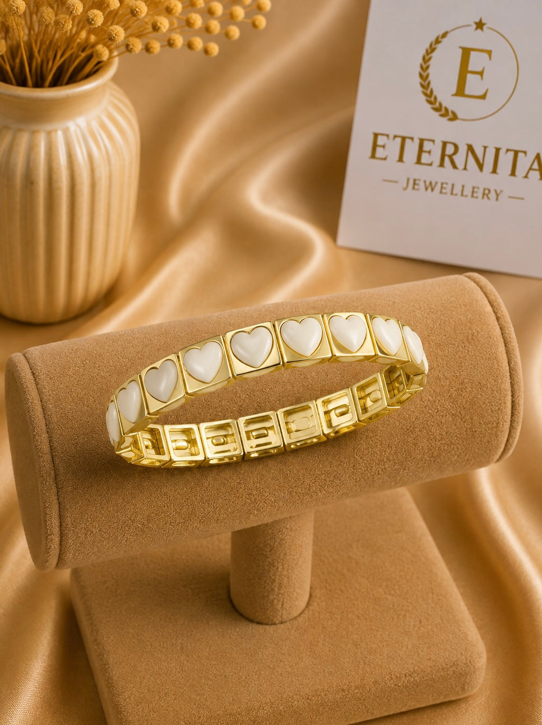 Bracelet Cœurs Ivoire