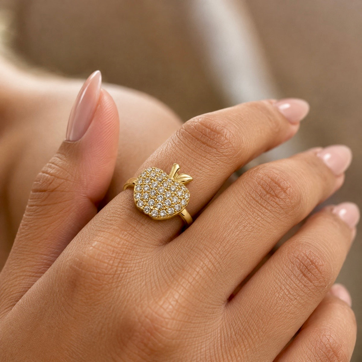 💍 Bague Pomme Scintillante