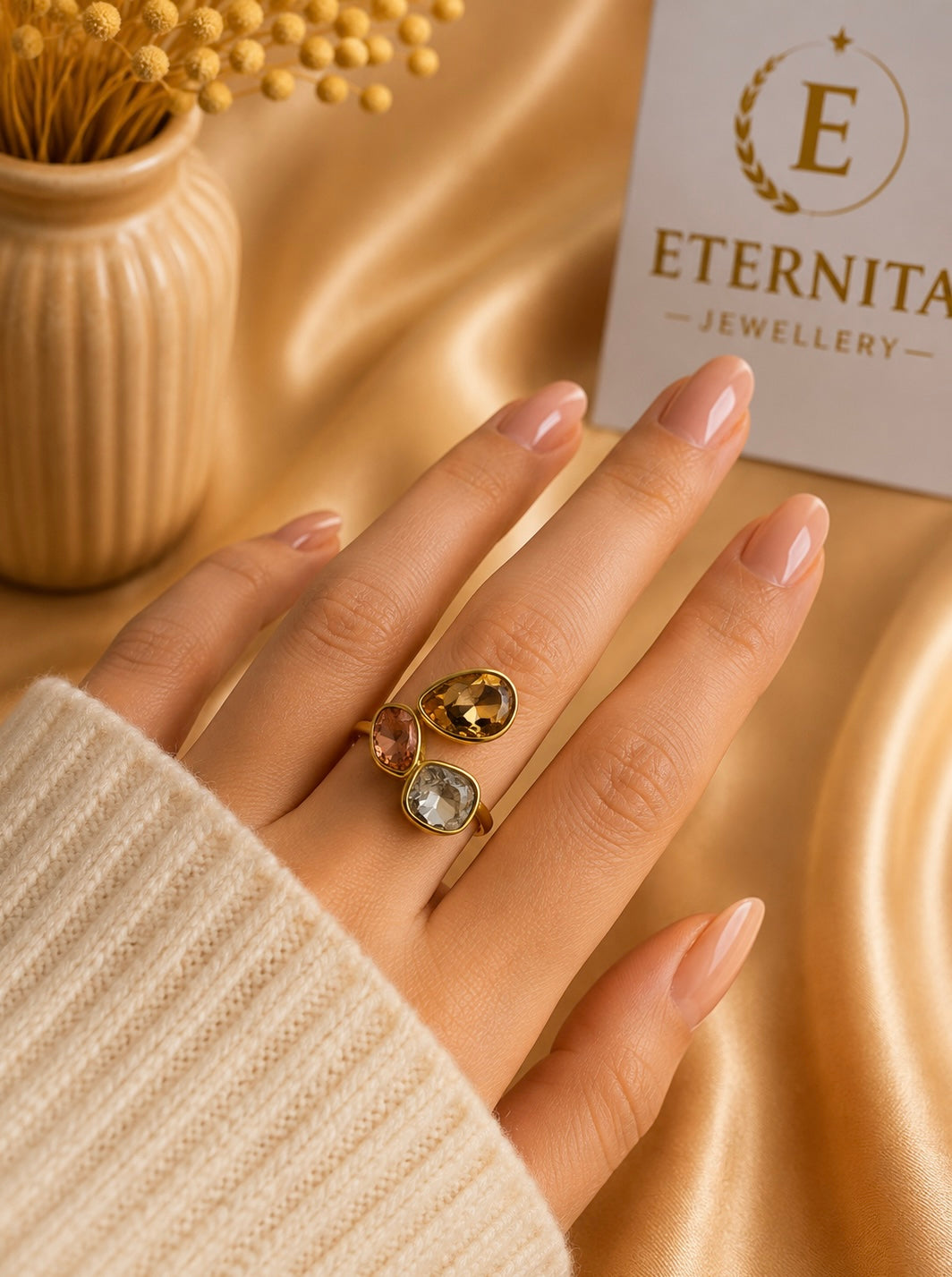 Bague Réglable Éclat Champagne