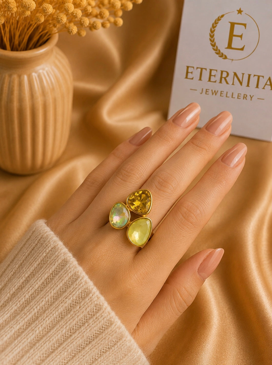 Bague Réglable Éclat Doré