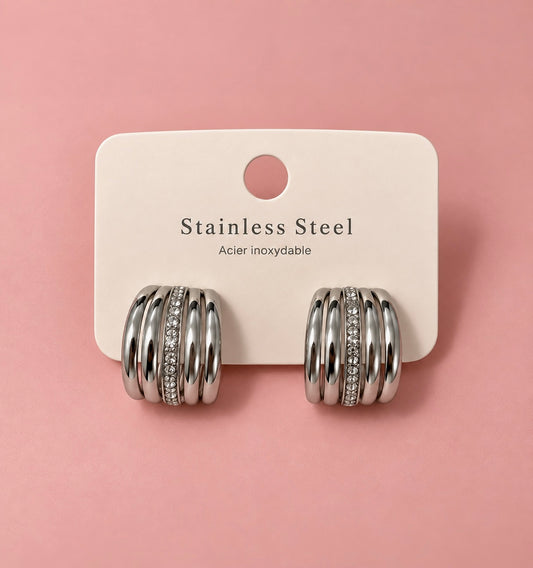 ✨ Boucles d’oreilles Éclat Argenté