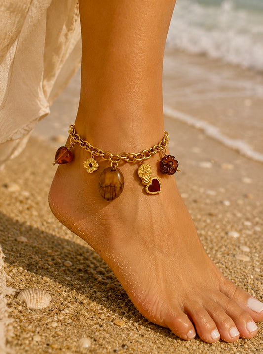 Bracelet de cheville Elégance Dorée