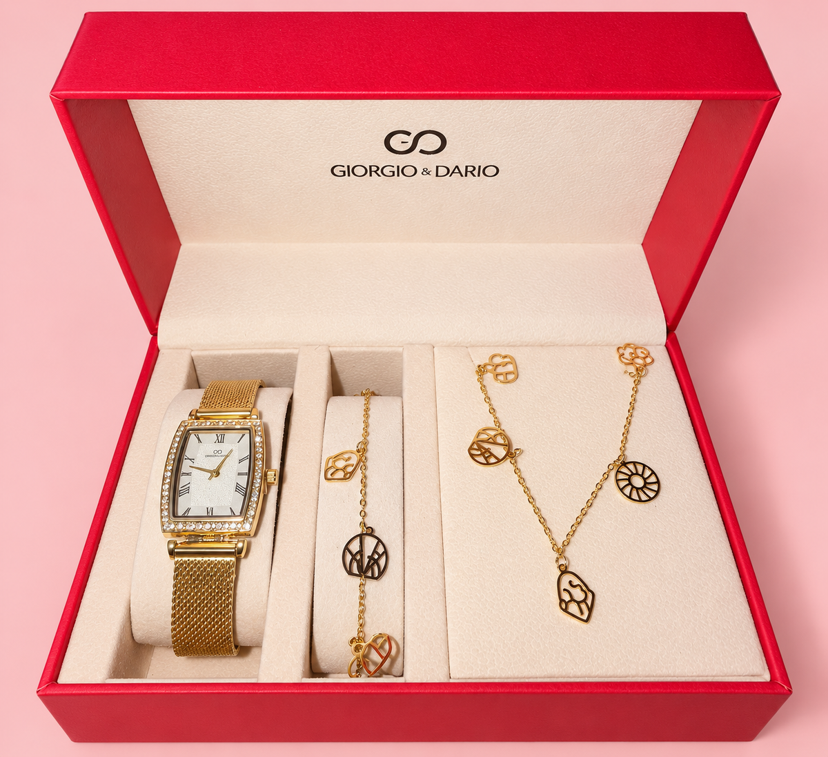 ✨ Coffret Montre Femme – réglable – Giorgio & Dario ⌚