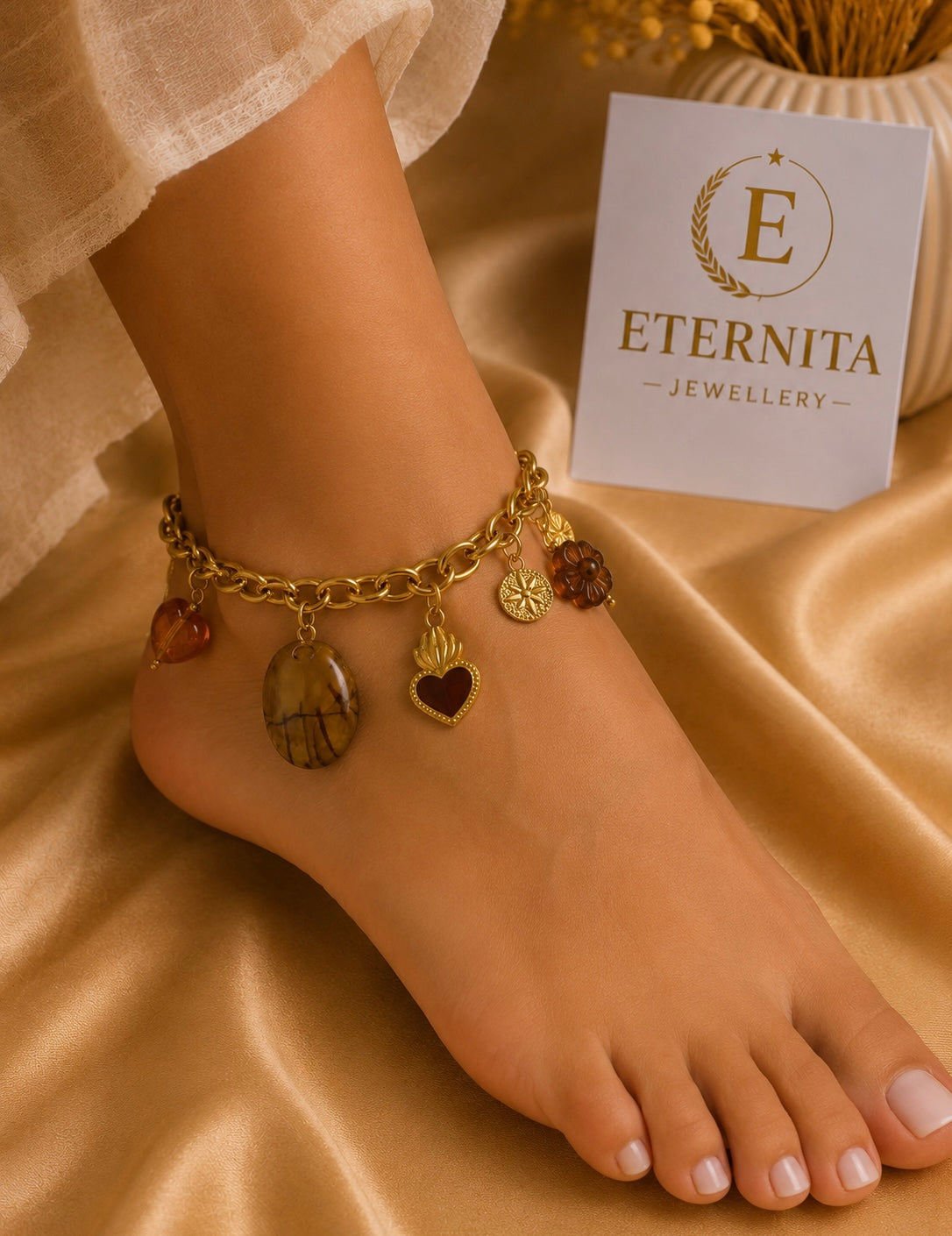 Bracelet de cheville Elégance Dorée