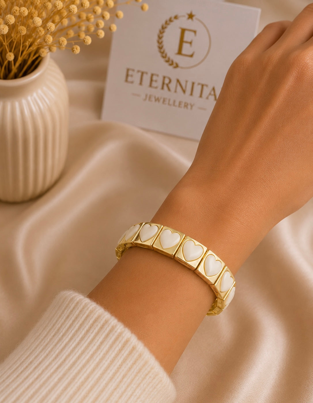 Bracelet Cœurs Ivoire