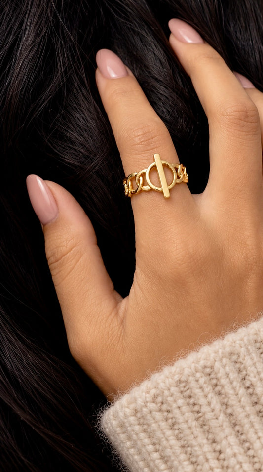 💍 Bague Chaîne & Ovale