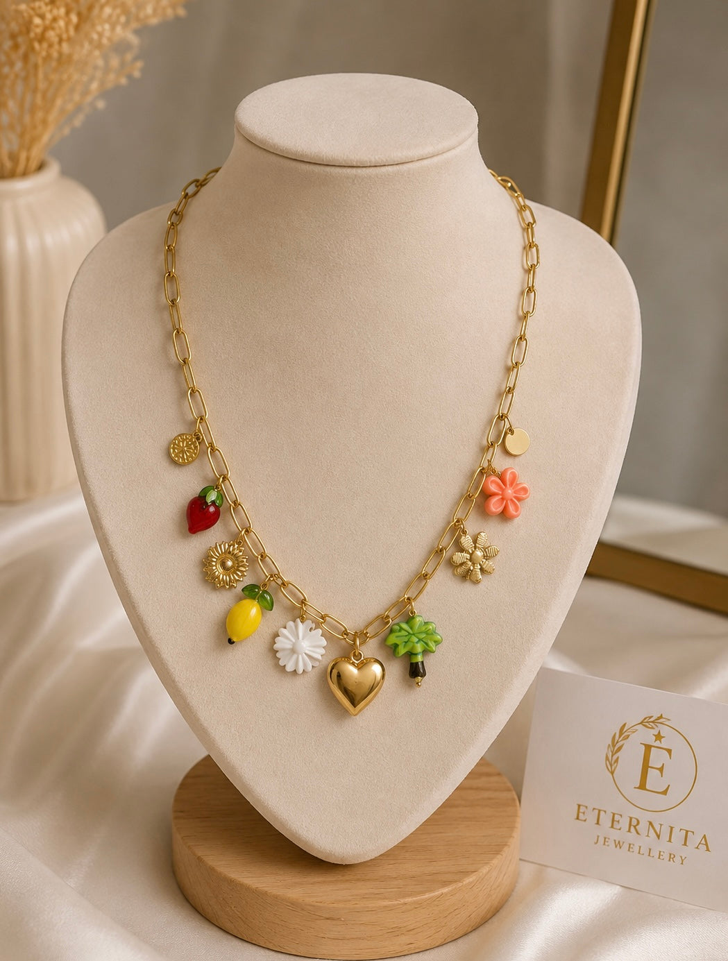 Collier Charms Jardin d’Été Doré