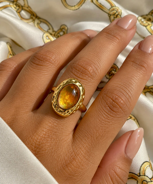 💍 Bague Ambre Élégance