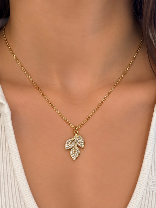 🍂 Collier Feuilles Élégance